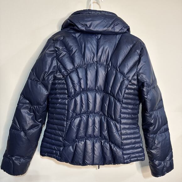 Guess Womens Jacket Quilted Puffer Insulated Zip Front Mock Collar Navy Blue M - Picture 6 of 16